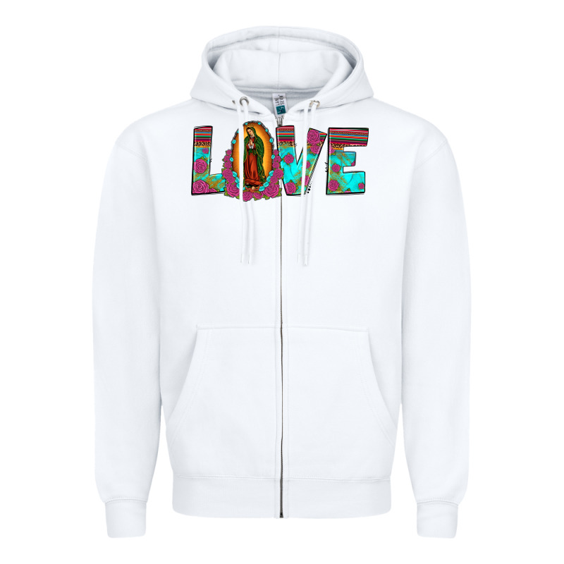 Love Our Lady Of Guadalupe Zipper Hoodie by JahusDesignShop | Teevron