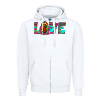 White love our lady of guadalupe Zipper Hoodie - JahusDesignShop