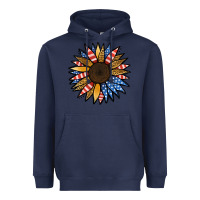 Navy Patriotic Sunflower Heavyweight Hoodie - Jasminsmagicworld