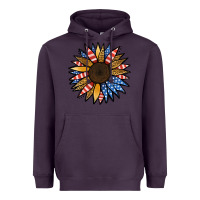 Plum Patriotic Sunflower Heavyweight Hoodie - Jasminsmagicworld