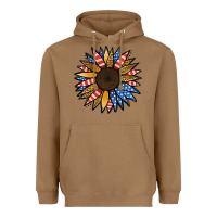 Toasted Coconut Patriotic Sunflower Heavyweight Hoodie - Jasminsmagicworld