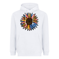 White Patriotic Sunflower Heavyweight Hoodie - Jasminsmagicworld