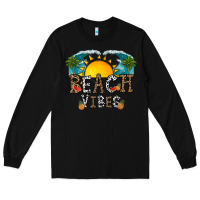 Black beach vibes Long Sleeve Tee - CowhideDigitalArt