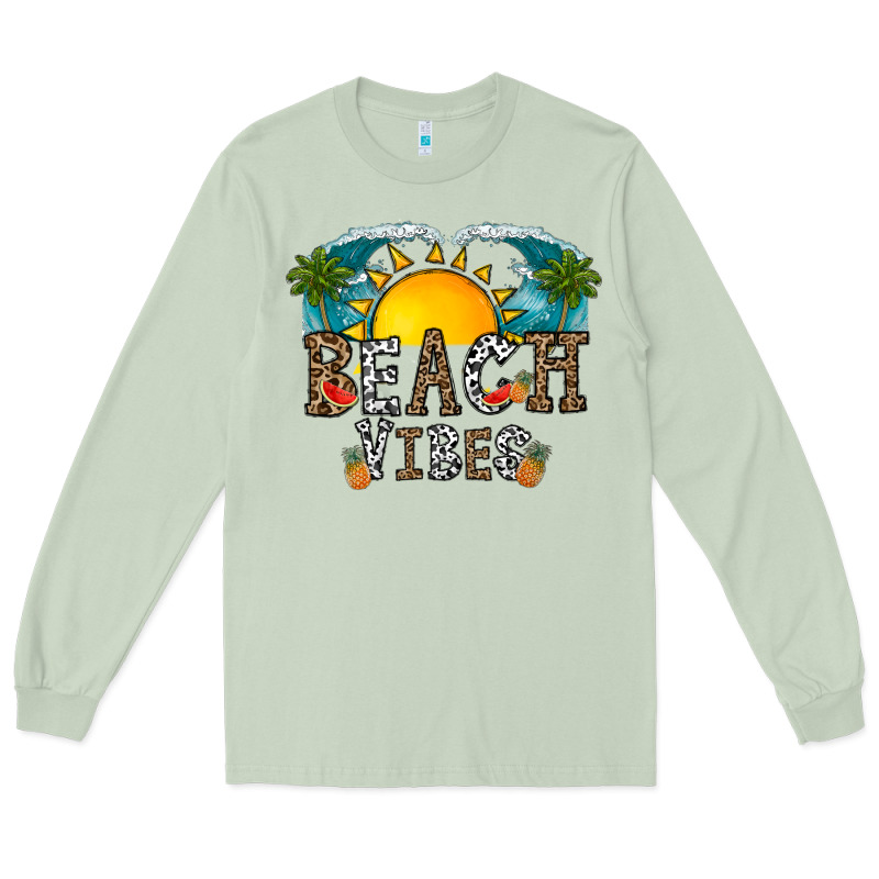 Beach Vibes Long Sleeve Tee by CowhideDigitalArt | Teevron