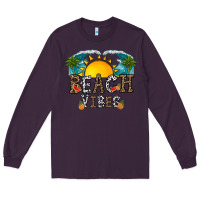 Plum beach vibes Long Sleeve Tee - CowhideDigitalArt