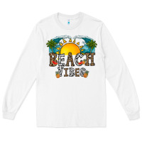 White beach vibes Long Sleeve Tee - CowhideDigitalArt