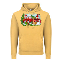 Vintage Mustard Christmas gnomes truck Vintage Hoodie - Zillion Design Studio