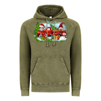 Vintage Olive Christmas gnomes truck Vintage Hoodie - Zillion Design Studio