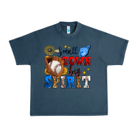 Midnight Navy small town big spirit baseball Urban Heavy Tee - Zillion Design Studio