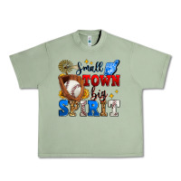 Oil Green small town big spirit baseball Urban Heavy Tee - Zillion Design Studio