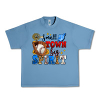 Pebble Blue small town big spirit baseball Urban Heavy Tee - Zillion Design Studio