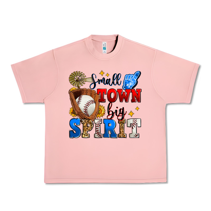 Small Town Big Spirit Baseball Urban Heavy Tee by Zillion Design Studio | Teevron