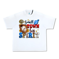 White small town big spirit baseball Urban Heavy Tee - Zillion Design Studio