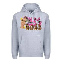 Heather Grey nail boss bbs Premium Hoodie - BundleAndBundleShop