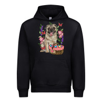 Black Easter pug Urban Hoodie - RanaPortraitStore