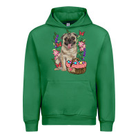 Emerald Easter pug Urban Hoodie - RanaPortraitStore