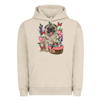 Pigment French Oak Easter pug Urban Hoodie - RanaPortraitStore