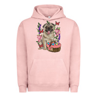 Pigment Salmon Easter pug Urban Hoodie - RanaPortraitStore