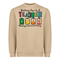 Mushroom battery life of a teacher Heavyweight Sweatshirt - Zillion Design Studio