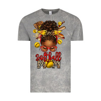 Cloud Rock softball mom afro messy bun Vintage Tee - texasbilliewilder
