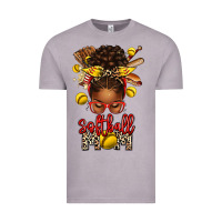 Vintage Zinc softball mom afro messy bun Vintage Tee - texasbilliewilder