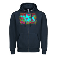 Navy gemstone serape glitter background Zipper Hoodie - JahusDesignShop