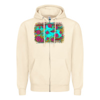 Sandshell gemstone serape glitter background Zipper Hoodie - JahusDesignShop