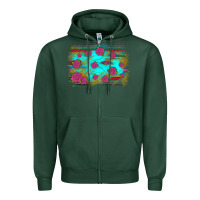 Sports Green gemstone serape glitter background Zipper Hoodie - JahusDesignShop