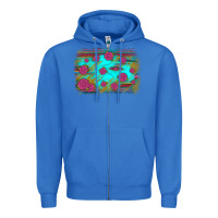True Royal gemstone serape glitter background Zipper Hoodie - JahusDesignShop