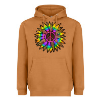 Meerkat Peace Hippie Sunflower Heavyweight Hoodie - Jasminsmagicworld