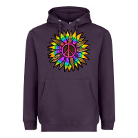 Plum Peace Hippie Sunflower Heavyweight Hoodie - Jasminsmagicworld