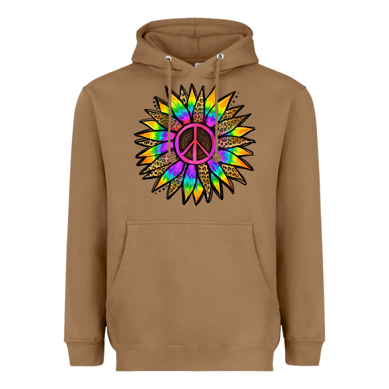 Peace Hippie Sunflower Heavyweight Hoodie by Jasminsmagicworld | Teevron