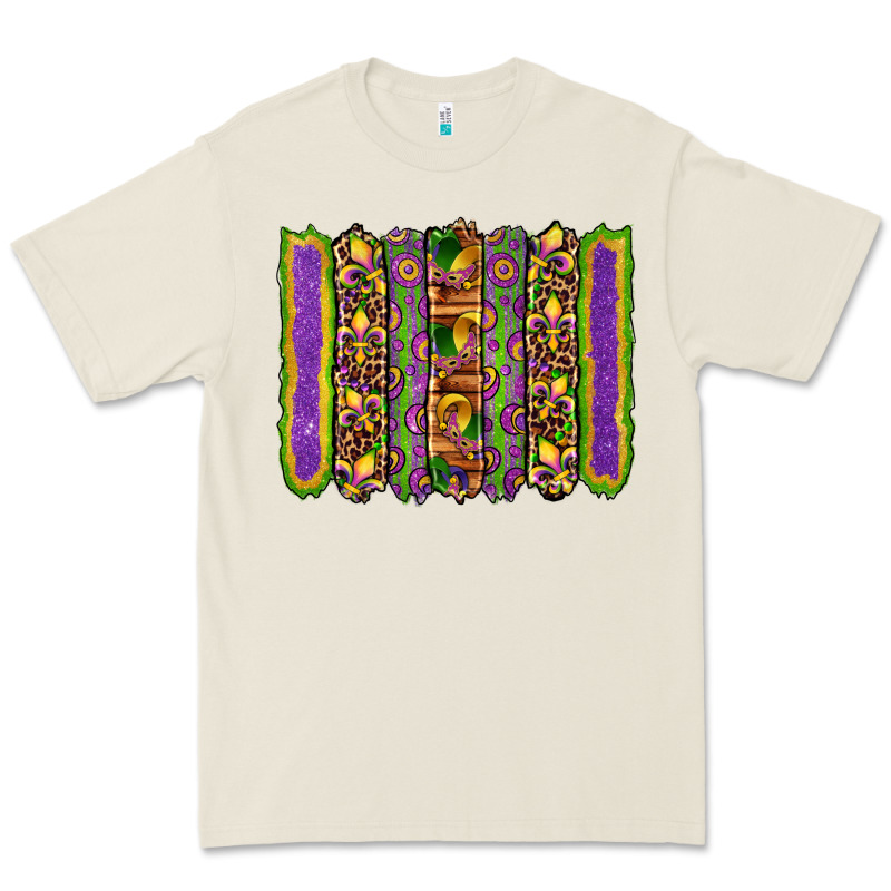 Mardi Gras Fleur De Lis Mask Leopard Glitter  Brushstrokes Premium Tee by Artiststas | Teevron