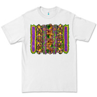 White mardi gras fleur de lis mask leopard glitter  brushstrokes Premium Tee - Artiststas