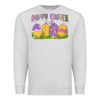 Dove Grey hoppy easter Premium Sweatshirt - MaliasSmallBusiness