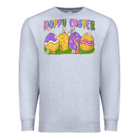 Heather Grey hoppy easter Premium Sweatshirt - MaliasSmallBusiness