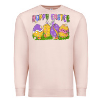 Pale Pink hoppy easter Premium Sweatshirt - MaliasSmallBusiness