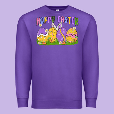 Hoppy Easter Premium Sweatshirt Designed By Maliassmallbusiness