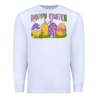 White hoppy easter Premium Sweatshirt - MaliasSmallBusiness