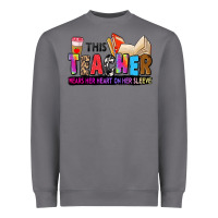 Storm this teacher wears her heart on her sleeve Heavyweight Sweatshirt - Zillion Design Studio