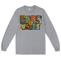 Heather Grey western mama vibes Long Sleeve Tee - FaDigitalArtStudio