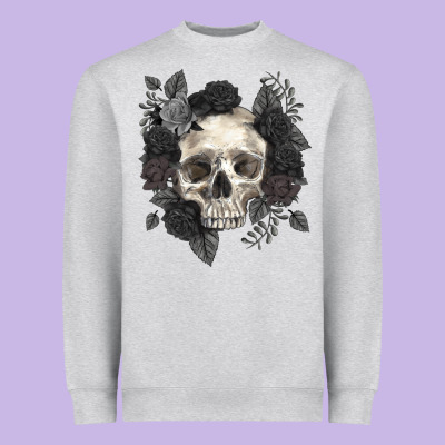 Heavyweight Sweatshirt Floral skull