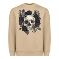 Mushroom Floral skull Heavyweight Sweatshirt - RanaPortraitStore