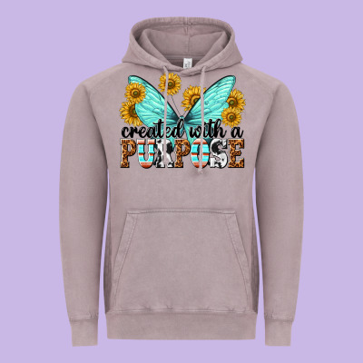 Created With A Purpose Vintage Hoodie Designed By Texasbilliewilder
