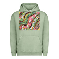 Pigment Oil Green Easter Quail Egg And Daisy Urban Hoodie - RanaPortraitStore