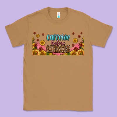Caffeine Before Chaos 16oz Libbey Cup Classic Tee Designed By Hra Design Shop
