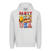 Dove Grey party in the usa Premium Hoodie - AdoDesignShop
