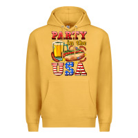 Mustard party in the usa Premium Hoodie - AdoDesignShop