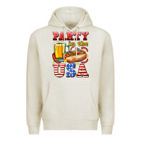 Oatmeal Heather party in the usa Premium Hoodie - AdoDesignShop