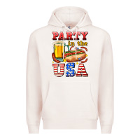 Pale Pink party in the usa Premium Hoodie - AdoDesignShop